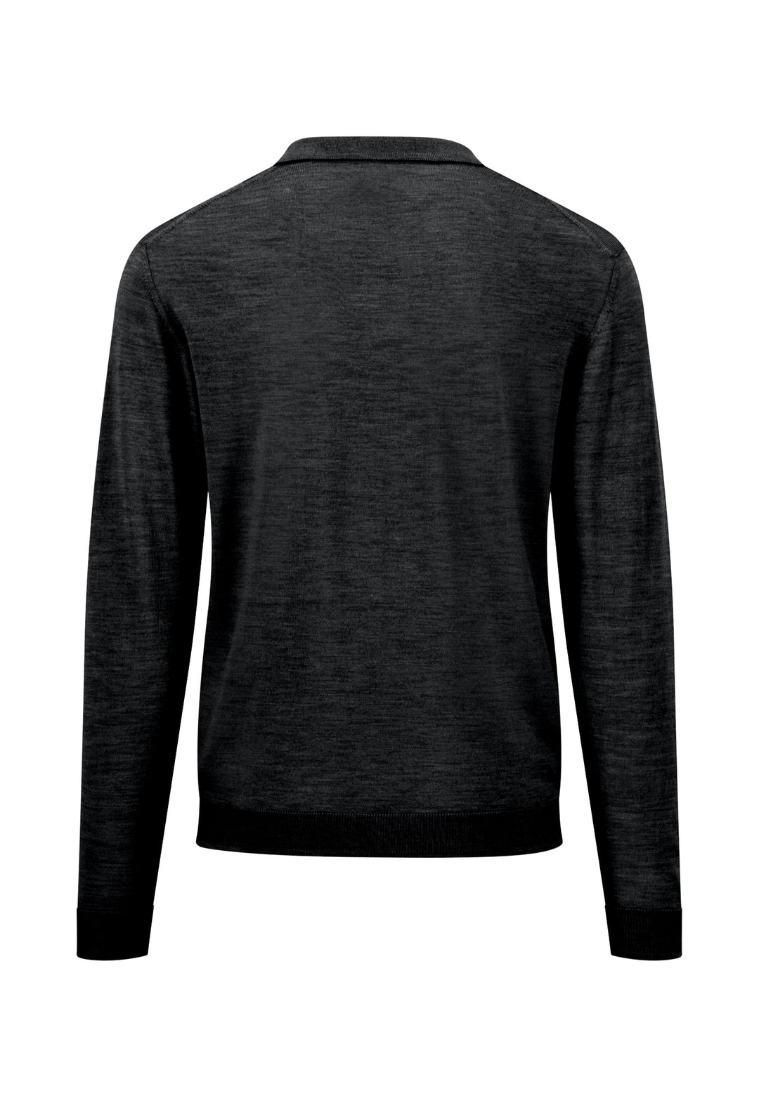 Strickpoloshirt aus Wolle mit Langarm