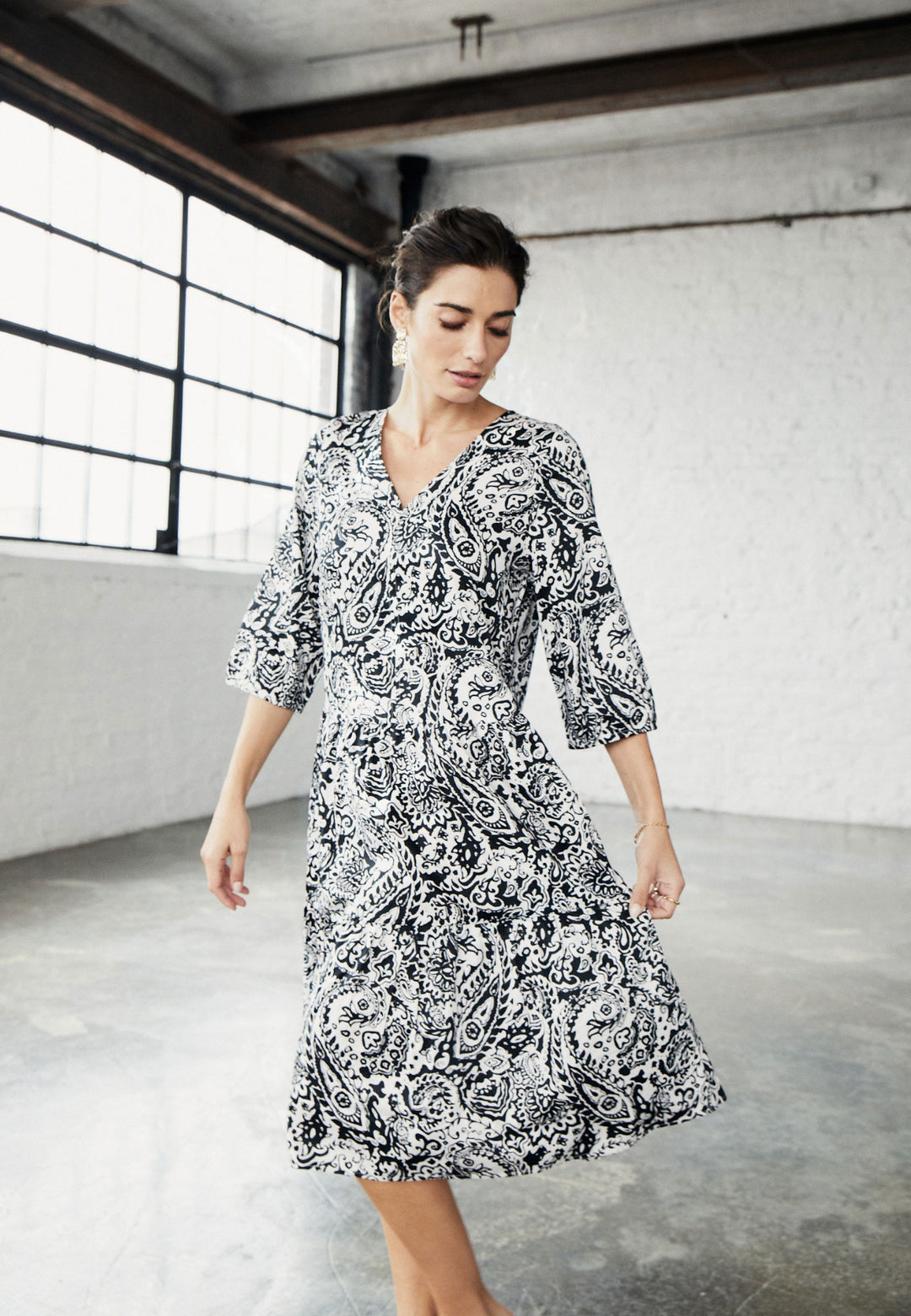 Flounce dress with paisely print – FYNCH-HATTON | Offizieller Online Shop
